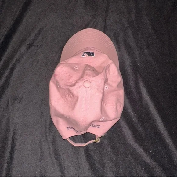 Vineyard Vines Pink Blue Whale Embroidered Hat cute for summer spring ponytail - Picture 3 of 4